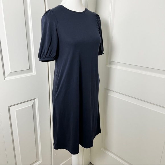 Uniqlo Girls Smooth Cotton Jersey Dress - Navy, Size 150/Adult Small - Picture 15 of 16